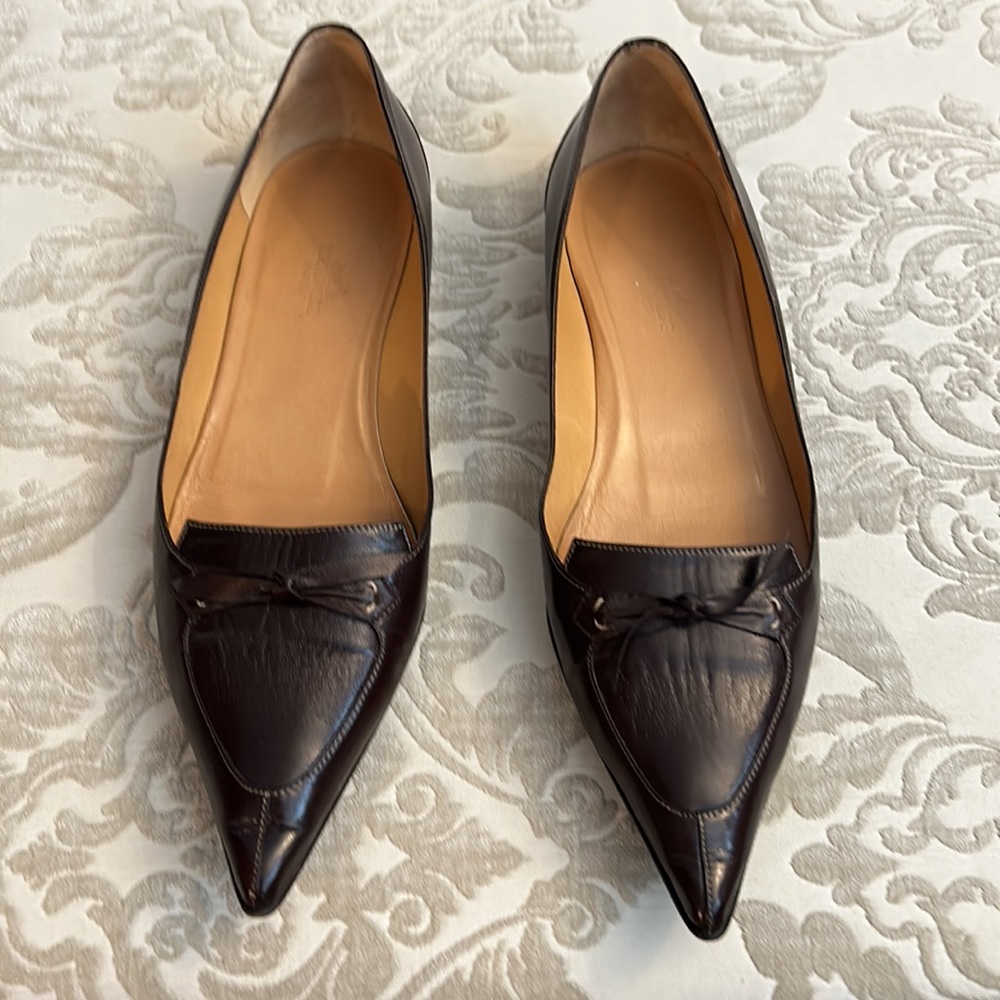 Authentic HERMES stunning dark brown flats in excellent condition size 38 1/2 - Picture 8 of 16